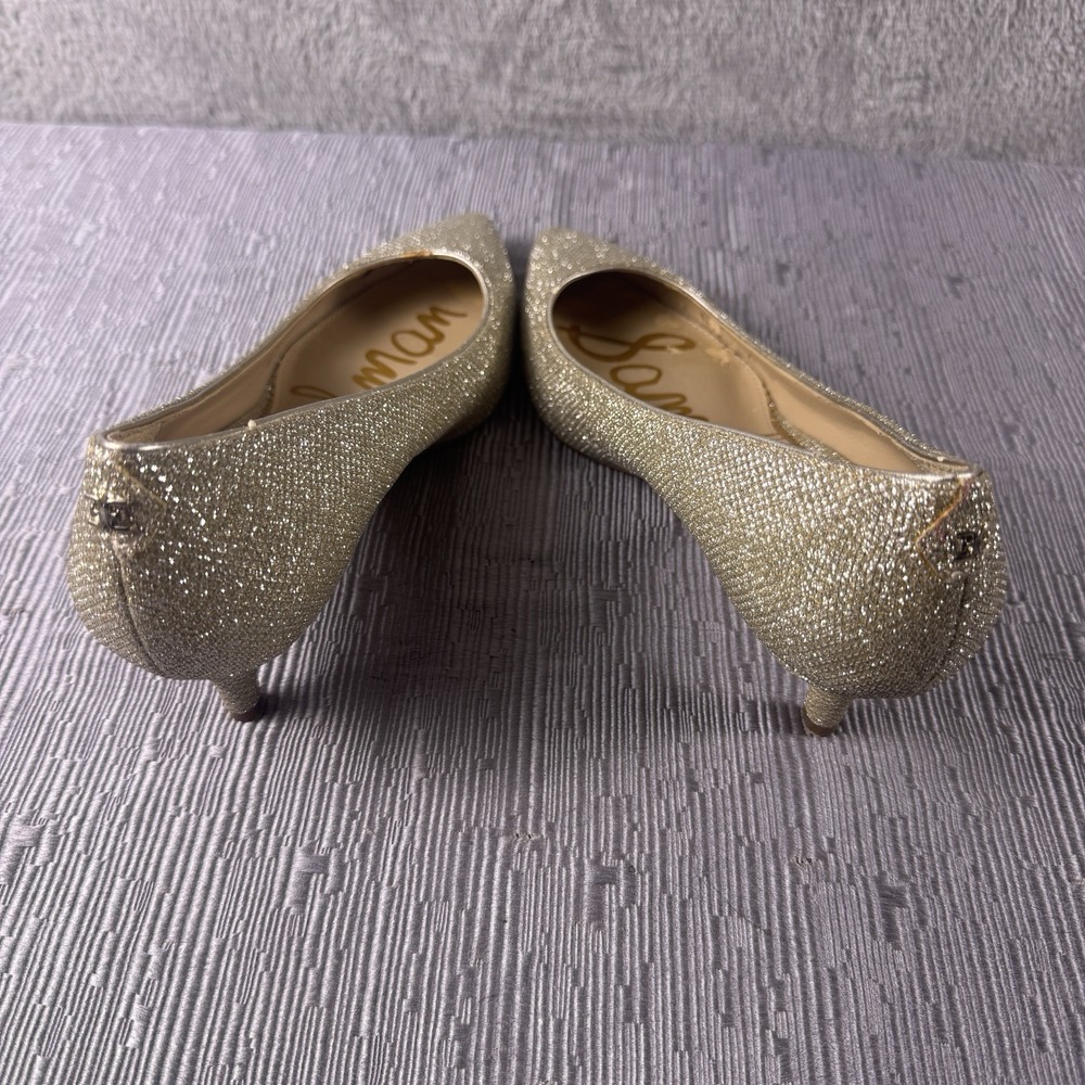 Sam Edelman Light Gold Danna Mesh Point Toe Stiletto High Heels Size 7